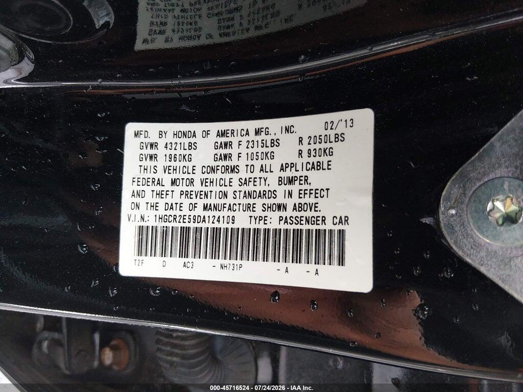 1HGCR2E59DA124109 2013 HONDA ACCORD photo no. 8