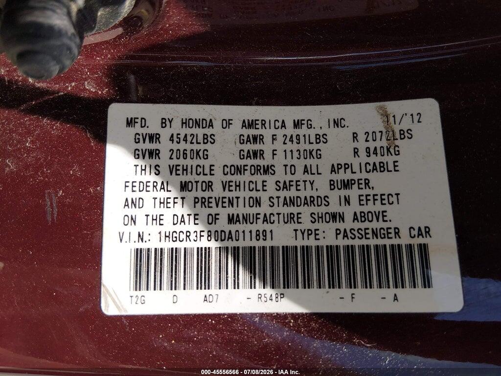 1HGCR3F80DA011891 2013 HONDA ACCORD photo no. 9
