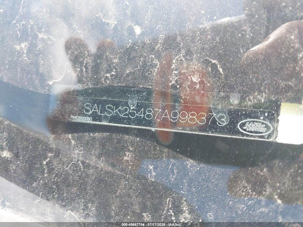 SALSK25487A998373 2007 LAND ROVER RANGE ROVER SPORT photo no. 11
