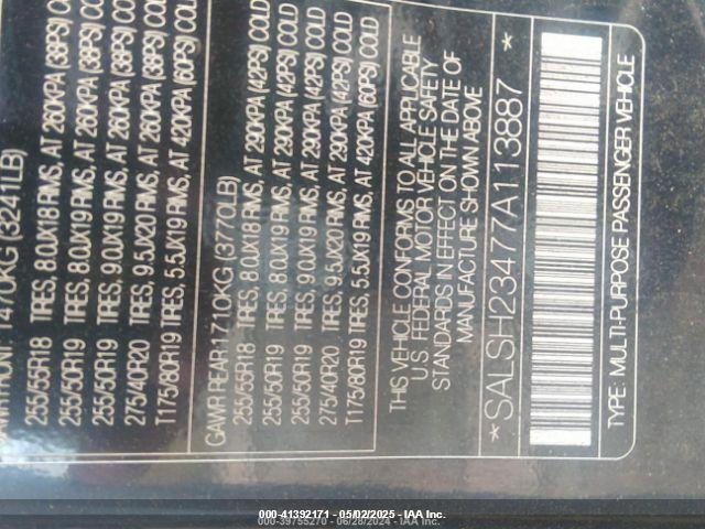 SALSH23477A113887 2007 LAND ROVER RANGE ROVER SPORT photo no. 9