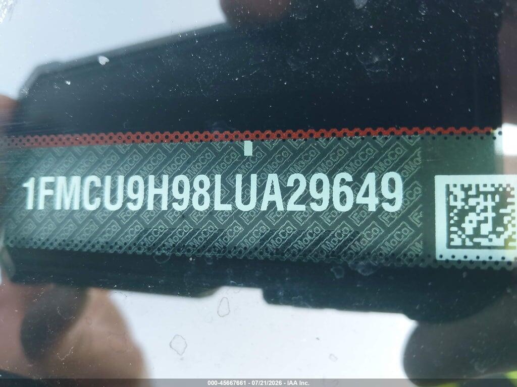 1FMCU9H98LUA29649 2020 FORD ESCAPE photo no. 9