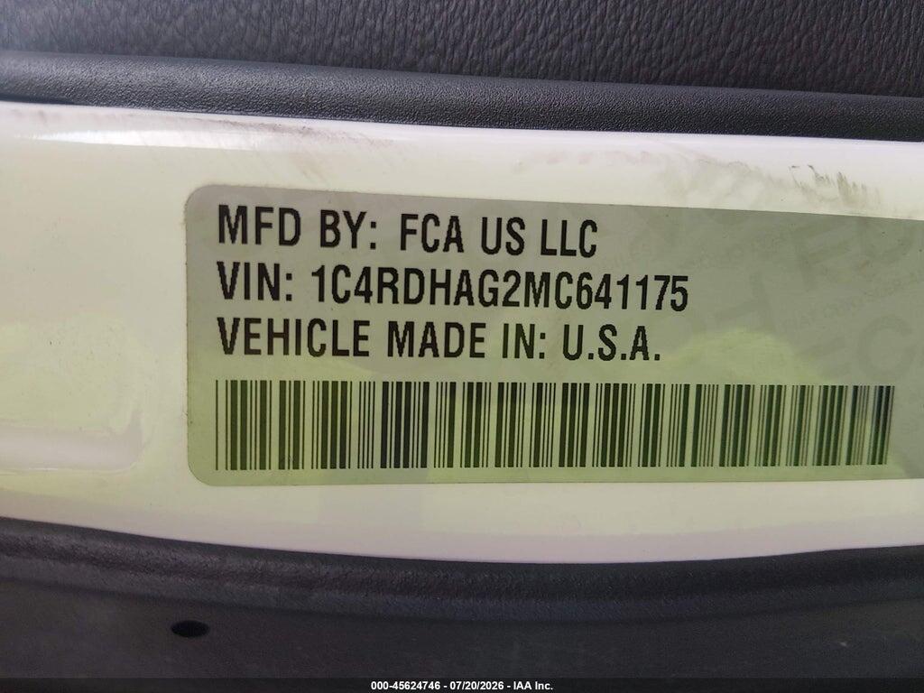 1C4RDHAG2MC641175 2021 DODGE DURANGO photo no. 9