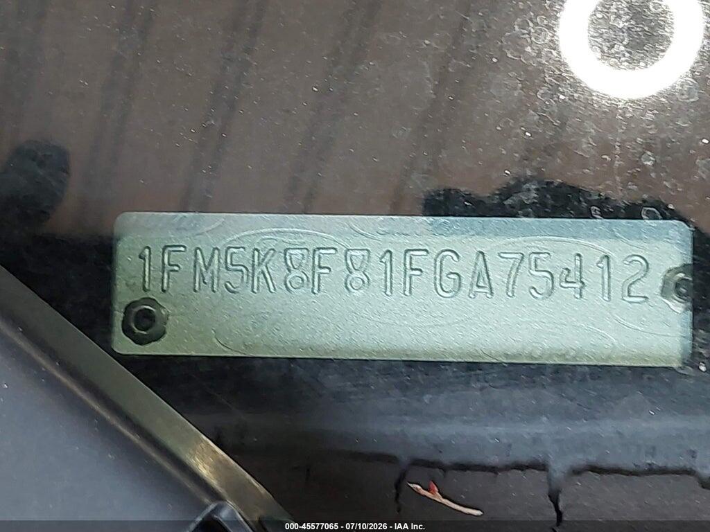 1FM5K8F81FGA75412 2015 FORD EXPLORER photo no. 9