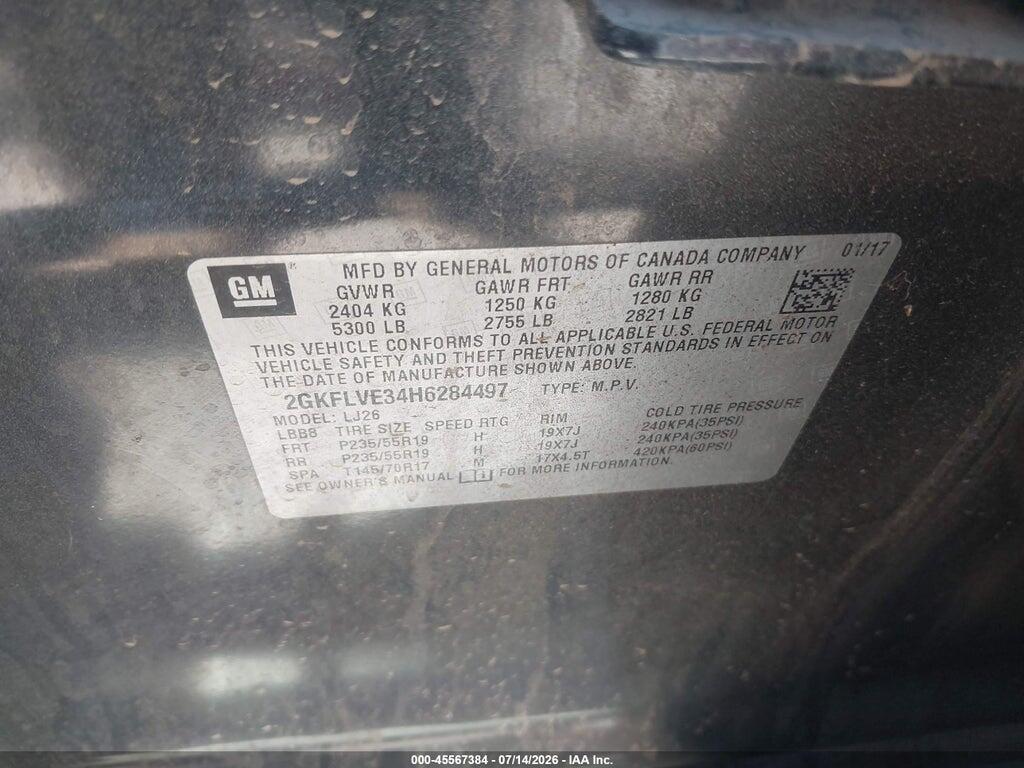 2GKFLVE34H6284497 2017 GMC TERRAIN photo no. 9