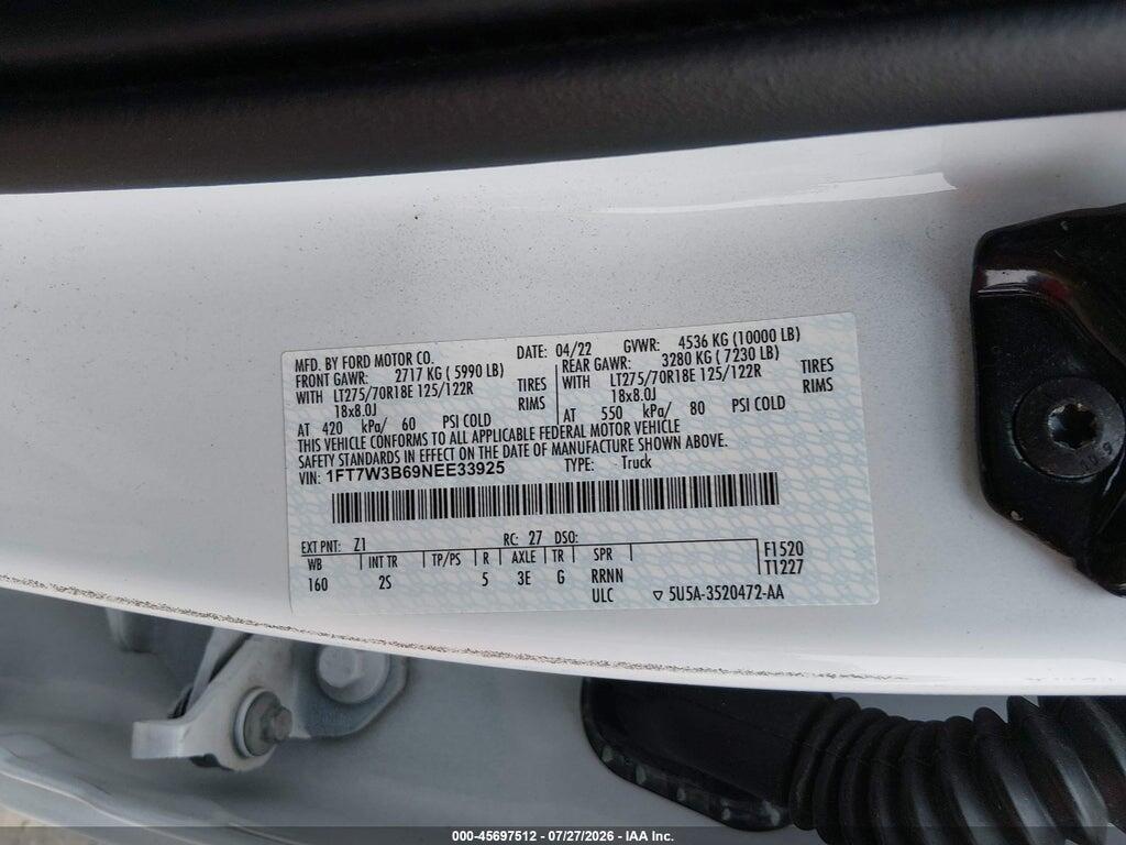 1FT7W3B69NEE33925 2022 FORD F-350 photo no. 9