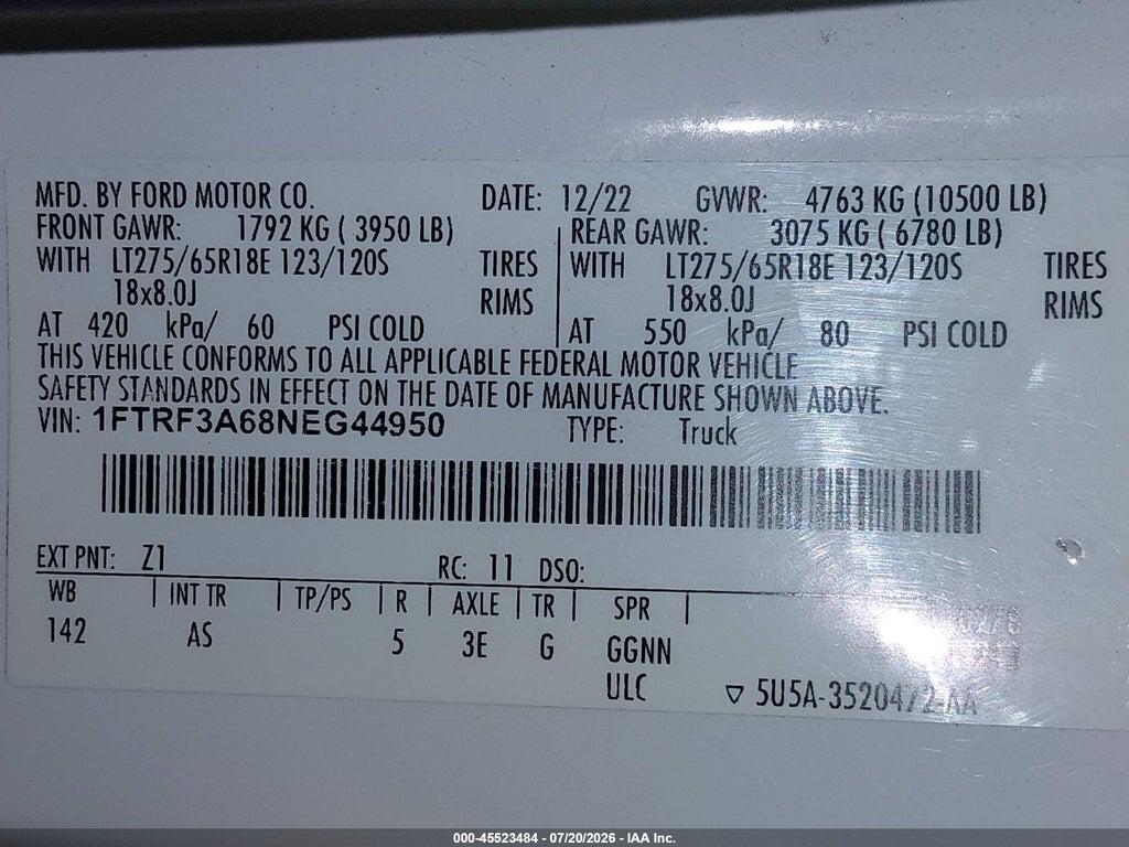 1FTRF3A68NEG44950 2022 FORD F-350 photo no. 8