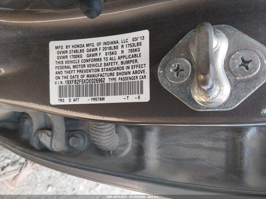 19XFB2F5XDE026962 2013 HONDA CIVIC photo no. 9