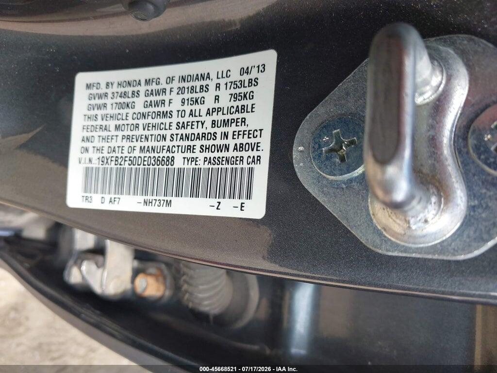 19XFB2F50DE036688 2013 HONDA CIVIC photo no. 9