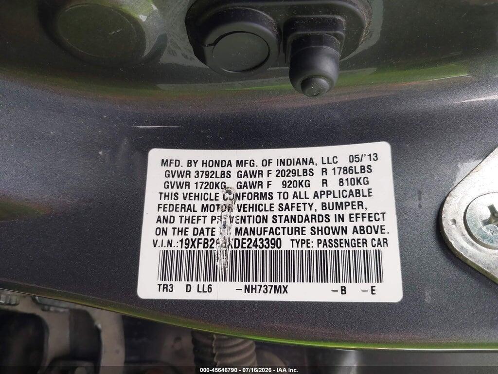 19XFB2F8XDE243390 2013 HONDA CIVIC photo no. 9