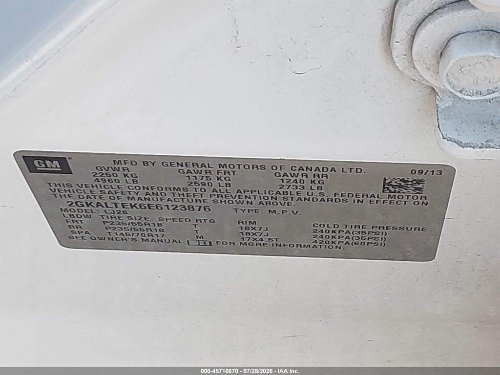 2GKALTEK6E6123876 2014 GMC TERRAIN photo no. 9