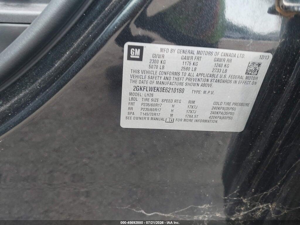2GKFLWEK0E6210180 2014 GMC TERRAIN photo no. 9