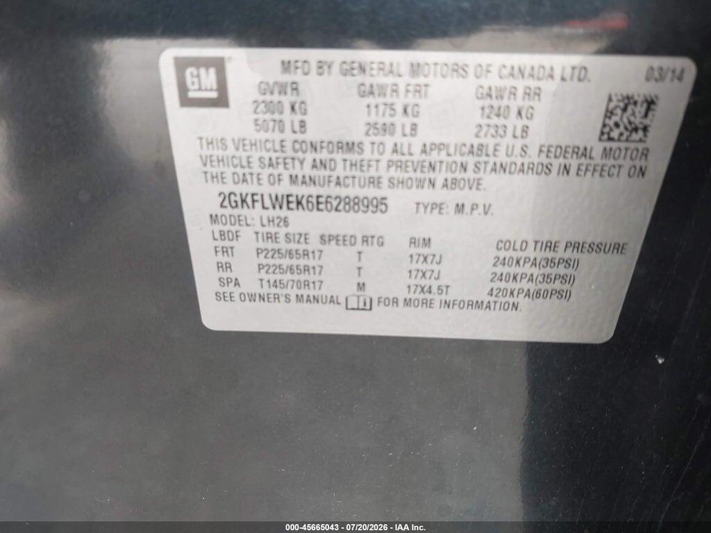 2GKFLWEK6E6288995 2014 GMC TERRAIN photo no. 9