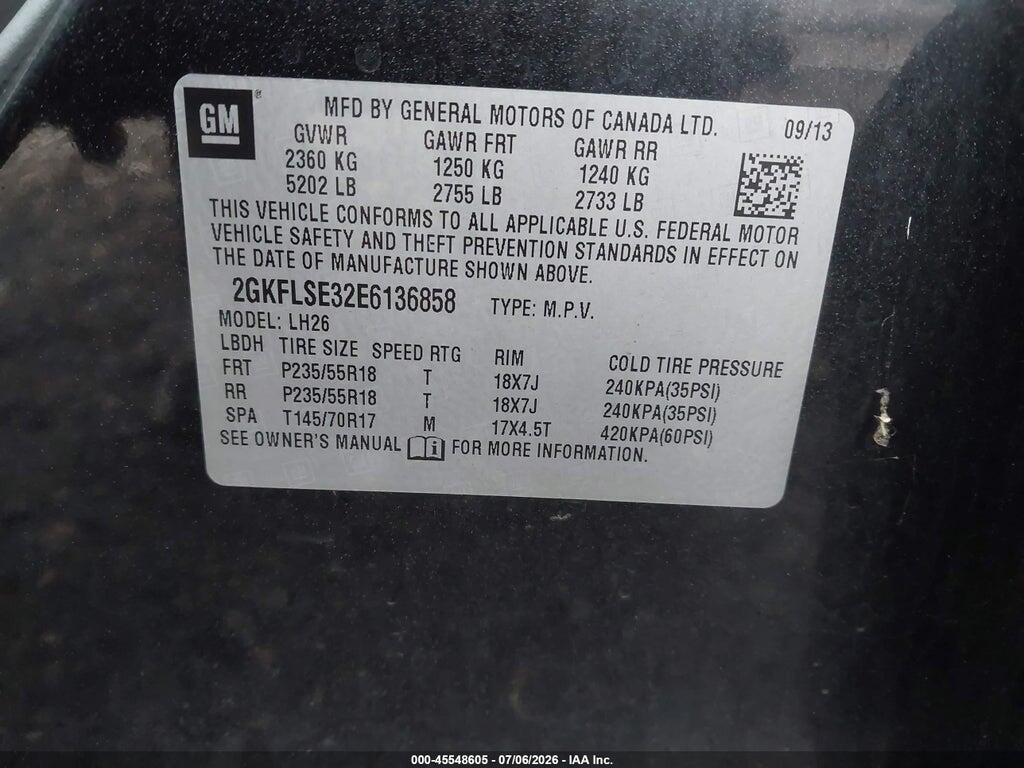 2GKFLSE32E6136858 2014 GMC TERRAIN photo no. 9