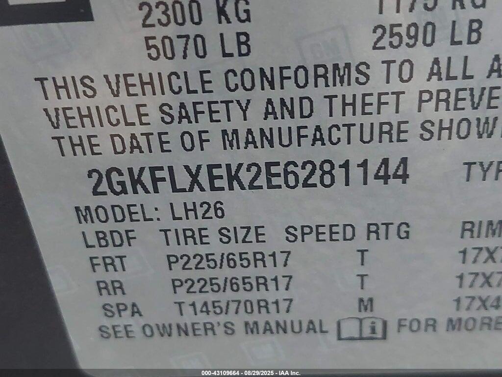 2GKFLXEK2E6281144 2014 GMC TERRAIN photo no. 9