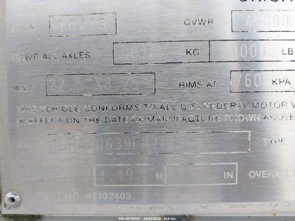 1GRAA0639EB709367 2014 GREAT DANE TRAILERS UNKNOWN photo no. 9