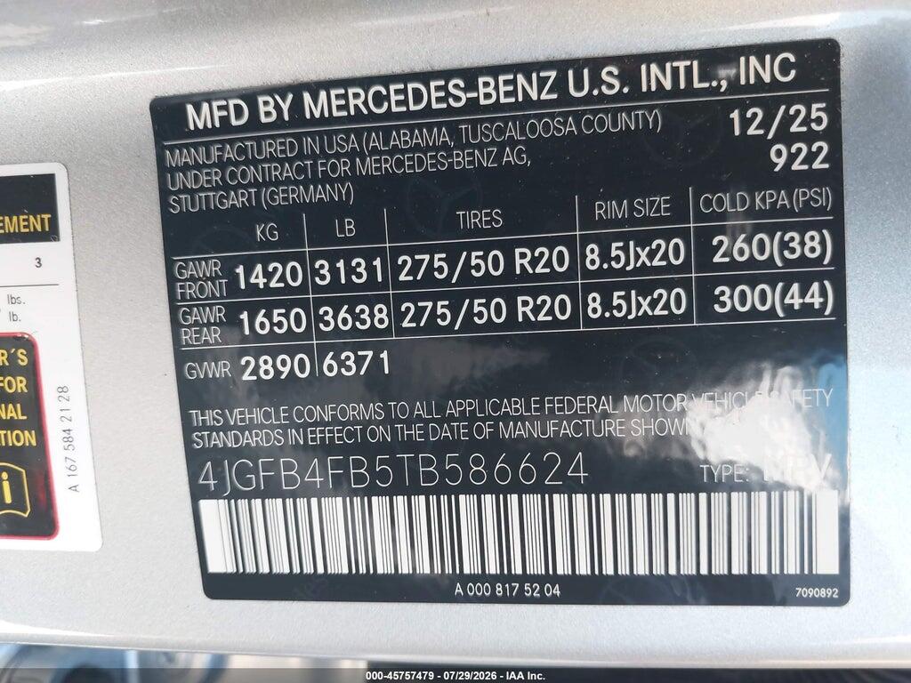 4JGFB4FB5TB586624 2026 MERCEDES-BENZ GLE 350 photo no. 9