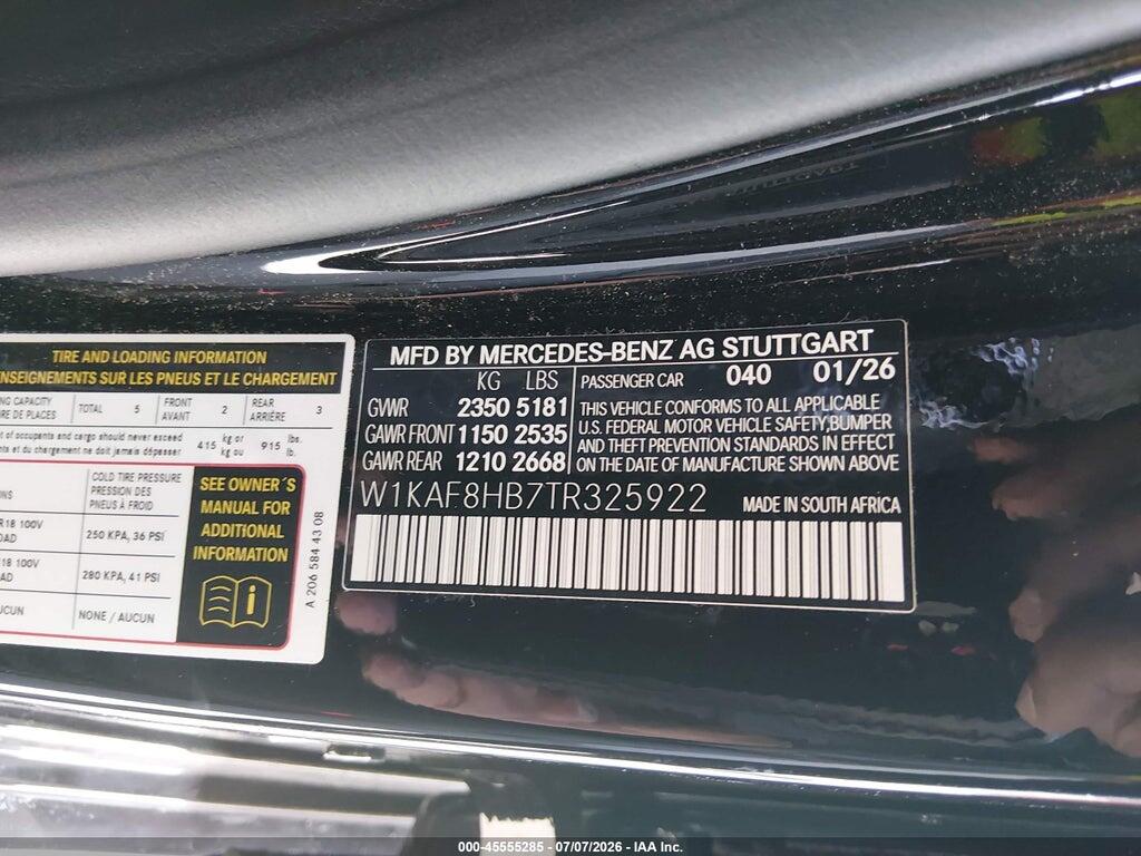W1KAF8HB7TR325922 2026 MERCEDES-BENZ AMG C 43 photo no. 9