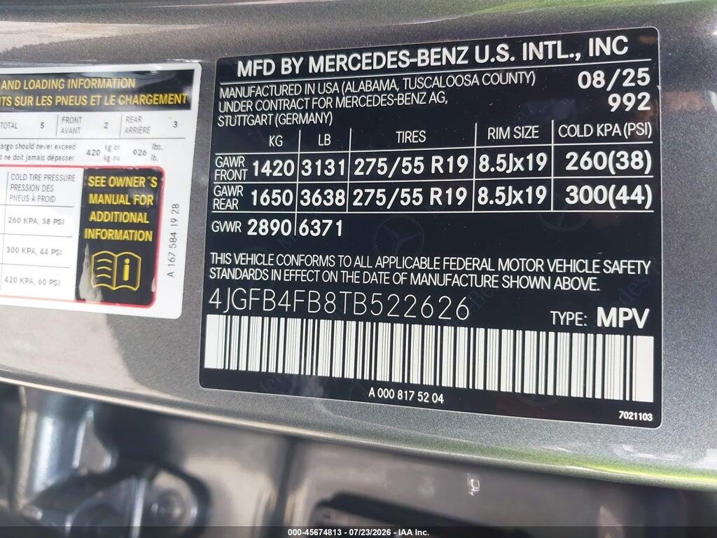 4JGFB4FB8TB522626 2026 MERCEDES-BENZ GLE 350 photo no. 9