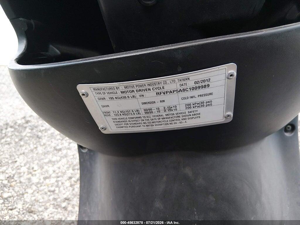 RFVPAP5A8C1009989 2012 GENUINE SCOOTER CO. BUDDY photo no. 10
