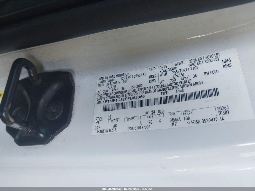 1FTMF1C82FFB63066 2015 FORD F-150 photo no. 9
