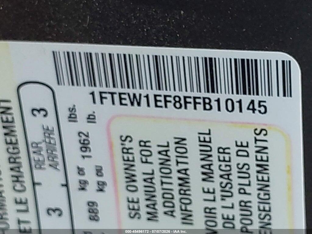 1FTEW1EF8FFB10145 2015 FORD F-150 photo no. 9