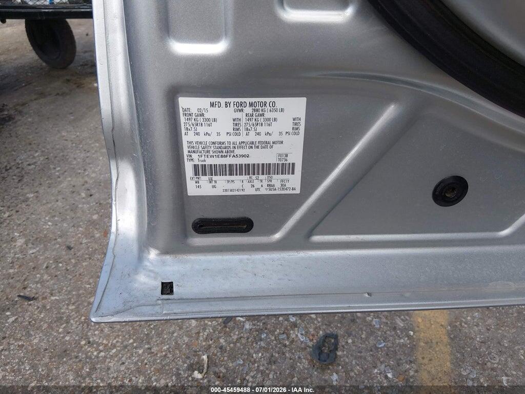 1FTEW1E88FFA53902 2015 FORD F-150 photo no. 9