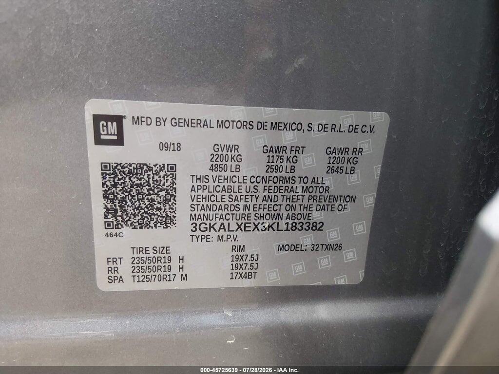 3GKALXEX3KL183382 2019 GMC TERRAIN photo no. 9