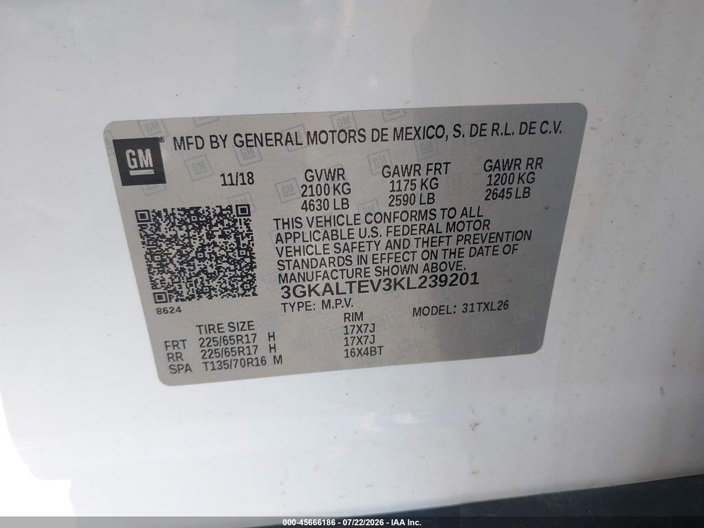 3GKALTEV3KL239201 2019 GMC TERRAIN photo no. 9