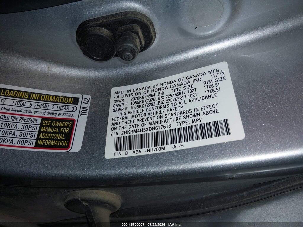 2HKRM4H5XDH617613 2013 HONDA CR-V photo no. 9