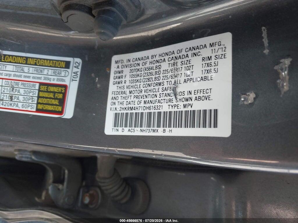 2HKRM4H71DH616321 2013 HONDA CR-V photo no. 9