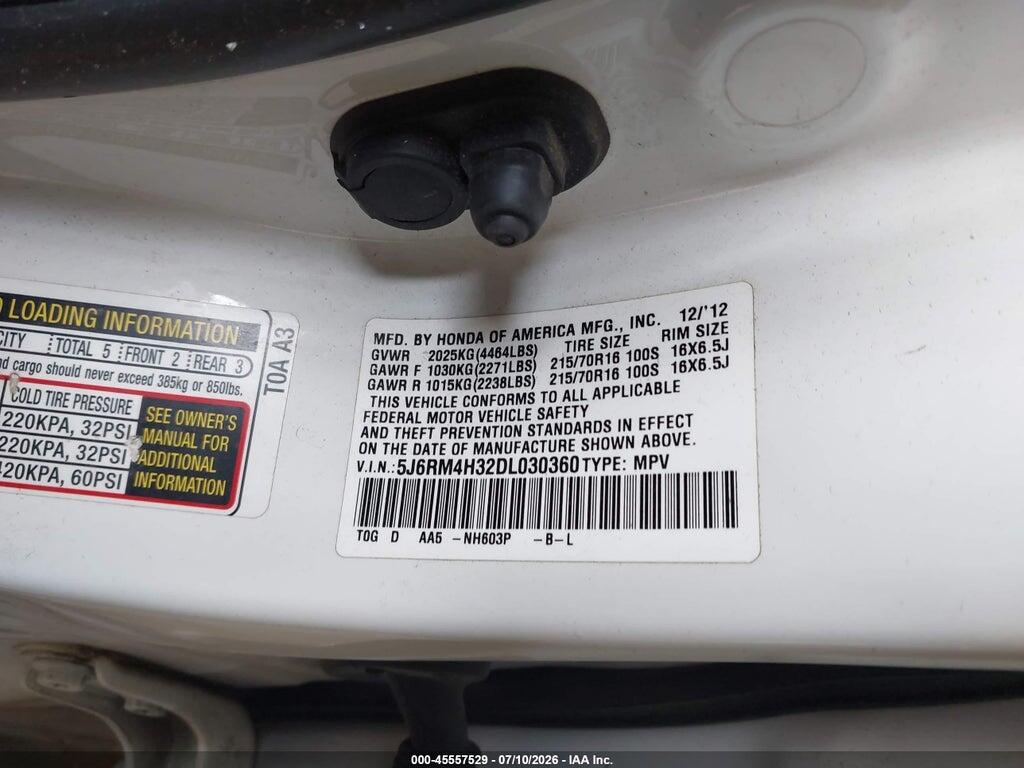 5J6RM4H32DL030360 2013 HONDA CR-V photo no. 9