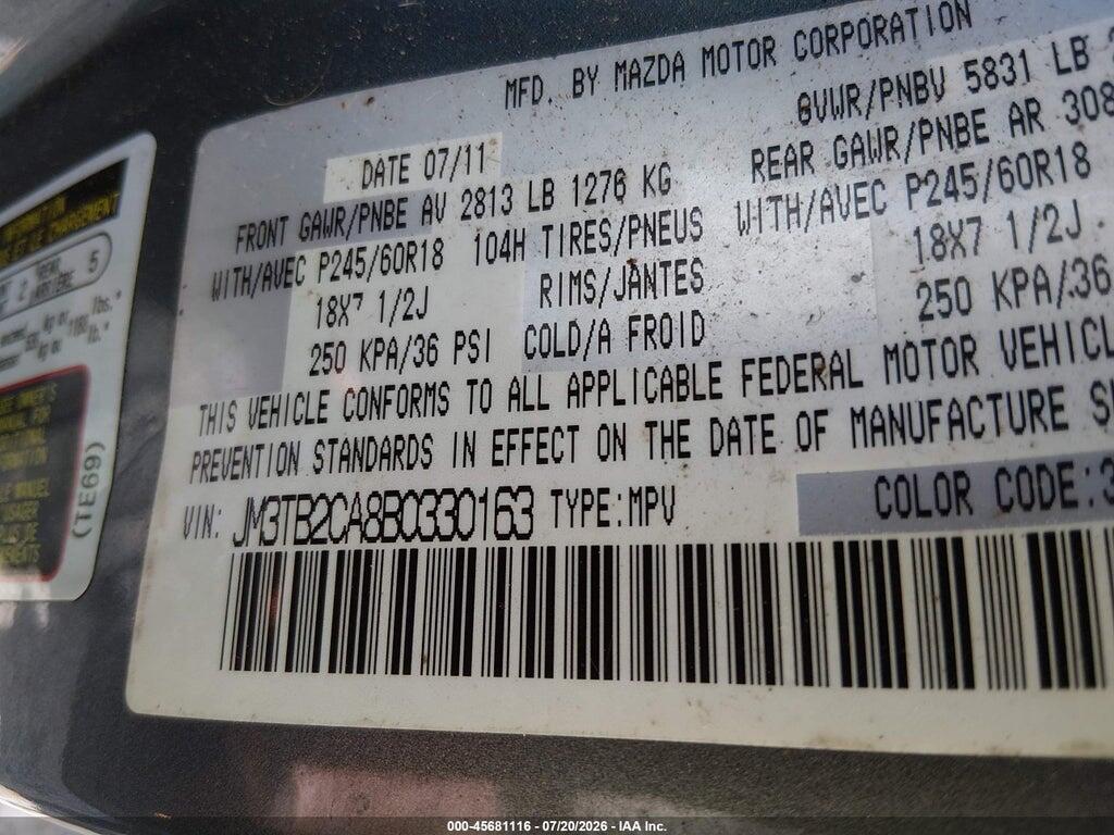 JM3TB2CA8B0330163 2011 MAZDA CX-9 photo no. 9