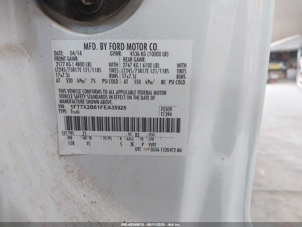 1FT7X2B61FEA35925 2015 FORD F-250 photo no. 9