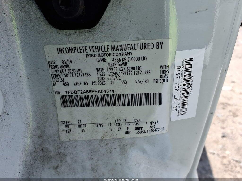 1FDBF2A65FEA04574 2015 FORD F-250 photo no. 9