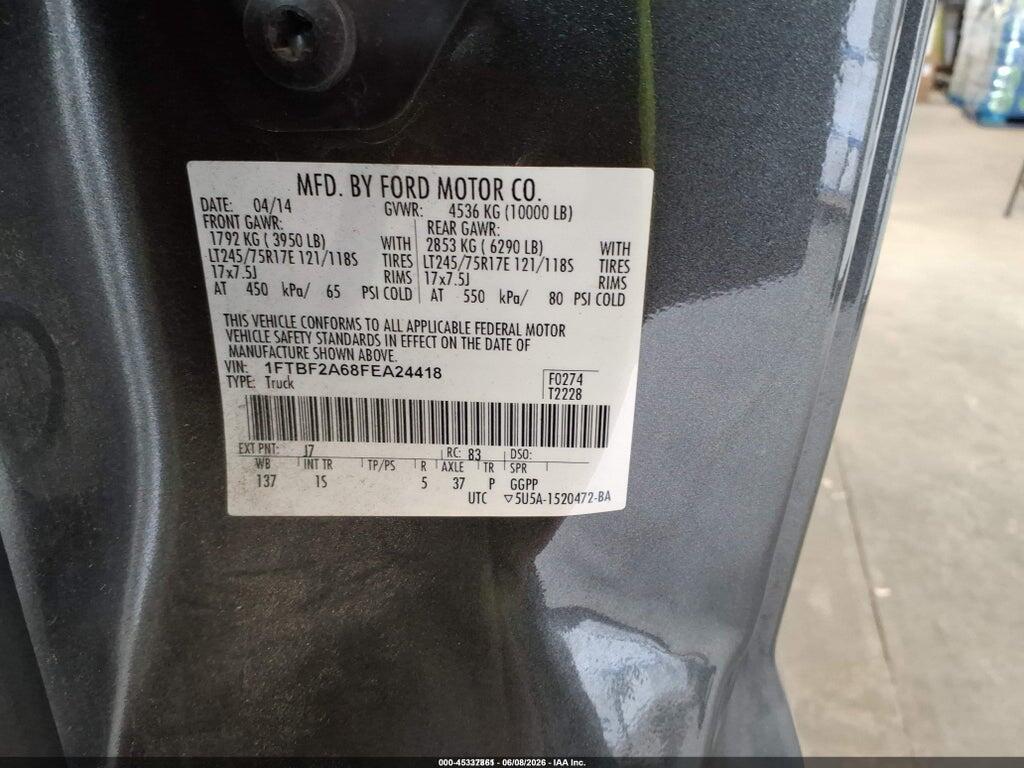 1FTBF2A68FEA24418 2015 FORD F-250 photo no. 9