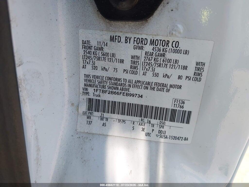 1FTBF2B66FEB99734 2015 FORD F-250 photo no. 9