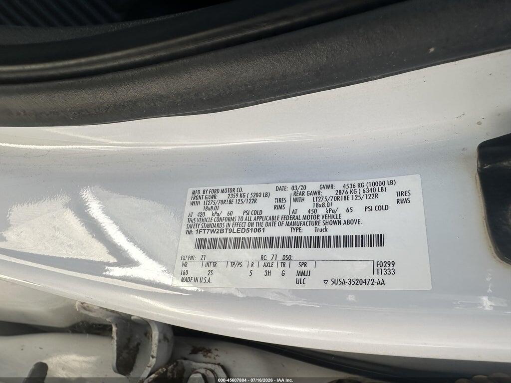 1FT7W2BT9LED51061 2020 FORD F-250 photo no. 9