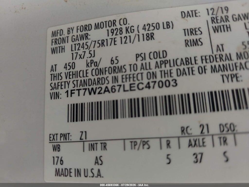 1FT7W2A67LEC47003 2020 FORD F-250 photo no. 4