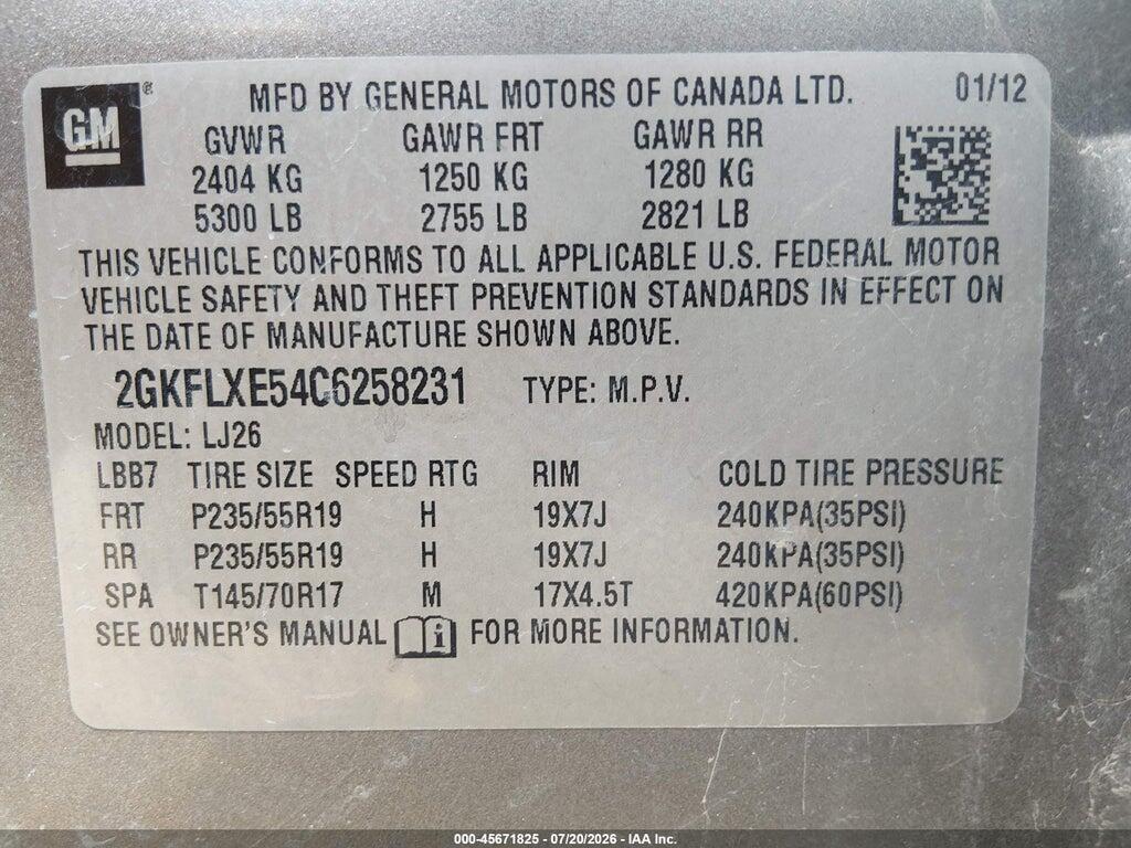 2GKFLXE54C6258231 2012 GMC TERRAIN photo no. 9