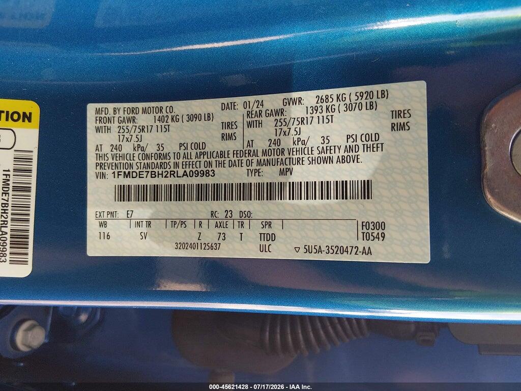 1FMDE7BH2RLA09983 2024 FORD BRONCO photo no. 9