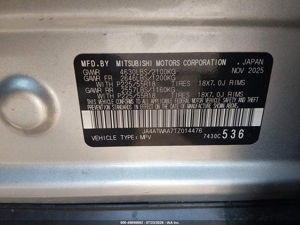 JA4ATWAA7TZ014476 2026 MITSUBISHI ECLIPSE CROSS photo no. 9