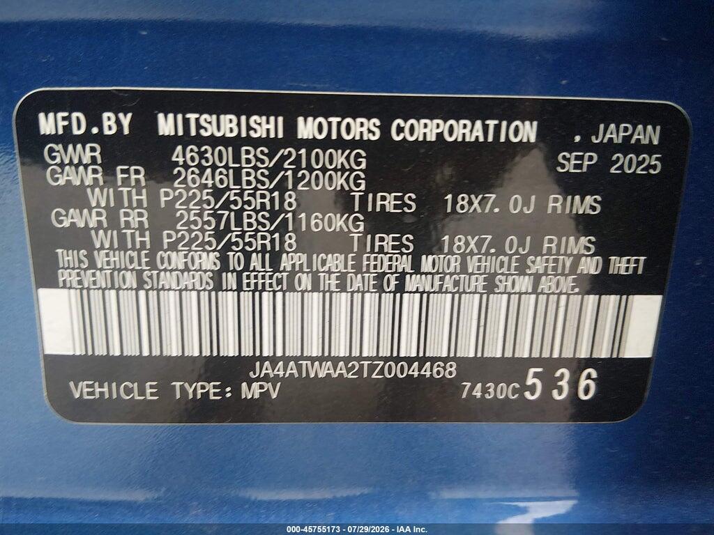 JA4ATWAA2TZ004468 2026 MITSUBISHI ECLIPSE CROSS photo no. 9