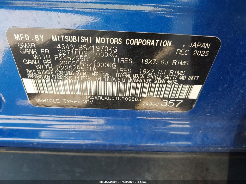 JA4ARUAU0TU009565 2026 MITSUBISHI OUTLANDER SPORT photo no. 9
