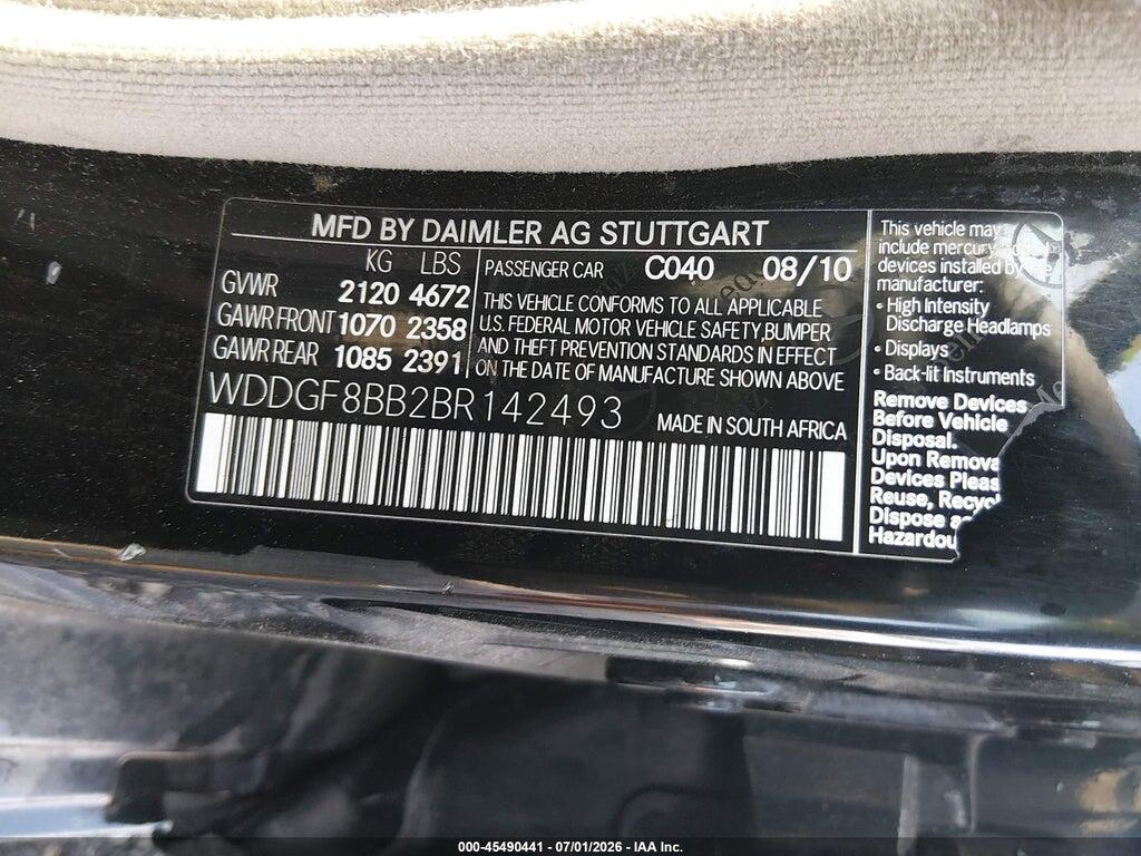 WDDGF8BB2BR142493 2011 MERCEDES-BENZ C 300 photo no. 9