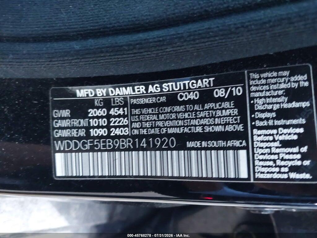 WDDGF5EB9BR141920 2011 MERCEDES-BENZ C 300 photo no. 9