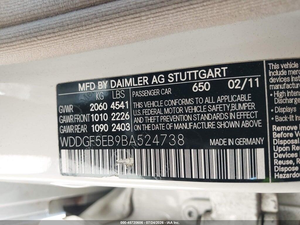 WDDGF5EB9BA524738 2011 MERCEDES-BENZ C 300 photo no. 9