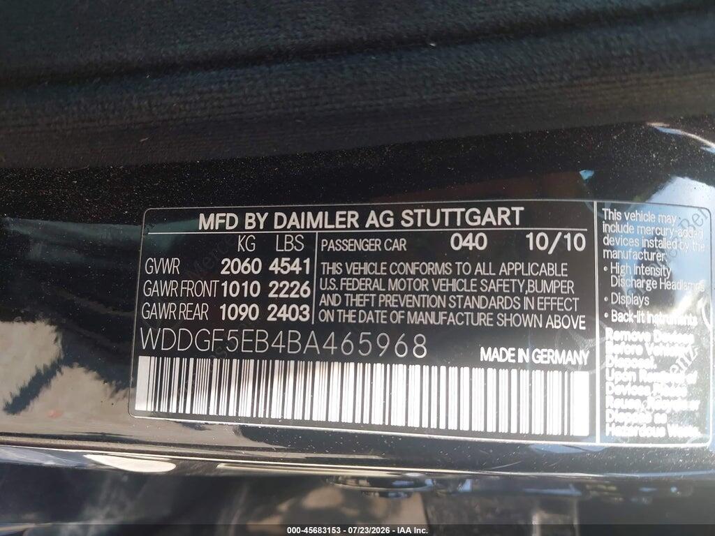 WDDGF5EB4BA465968 2011 MERCEDES-BENZ C 300 photo no. 9
