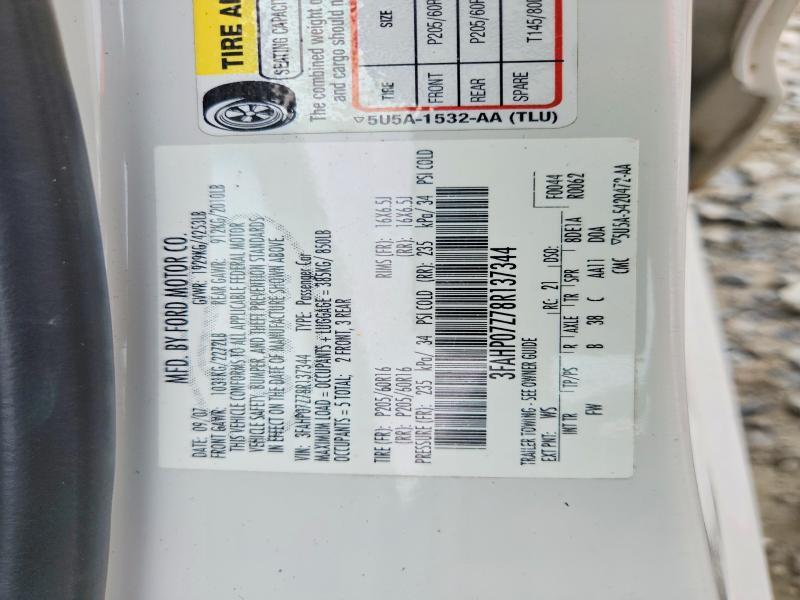 3FAHP07Z78R137344 2008 FORD FUSION photo no. 12