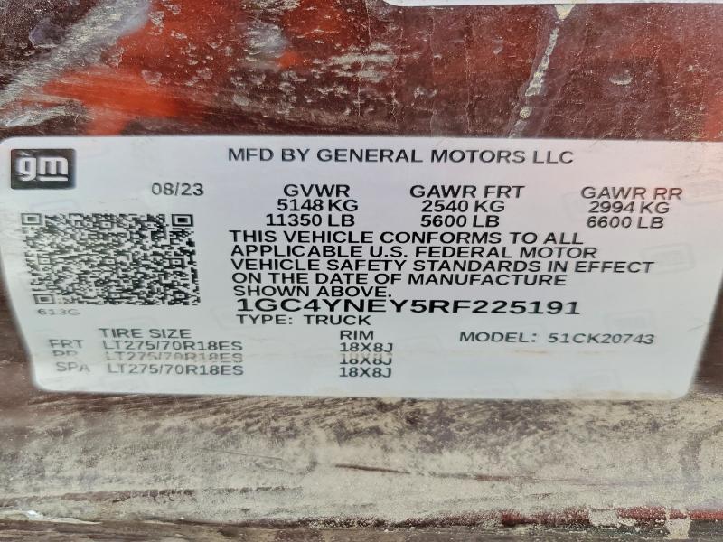 1GC4YNEY5RF225191 2024 CHEVROLET SILVERADO photo no. 10