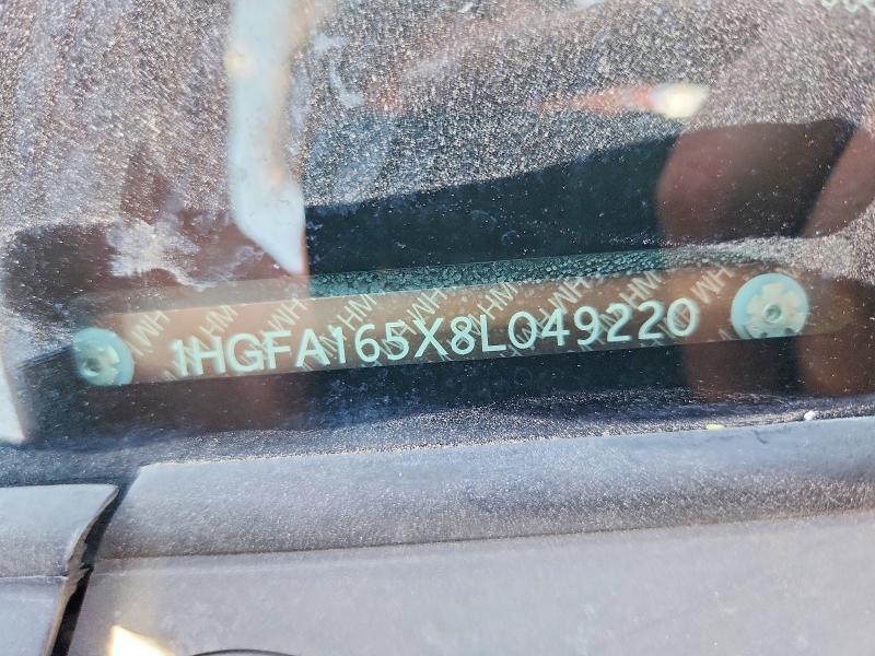 1HGFA165X8L049220 2008 HONDA CIVIC photo no. 12